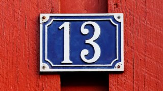 The number 13 for Friday the 13th
