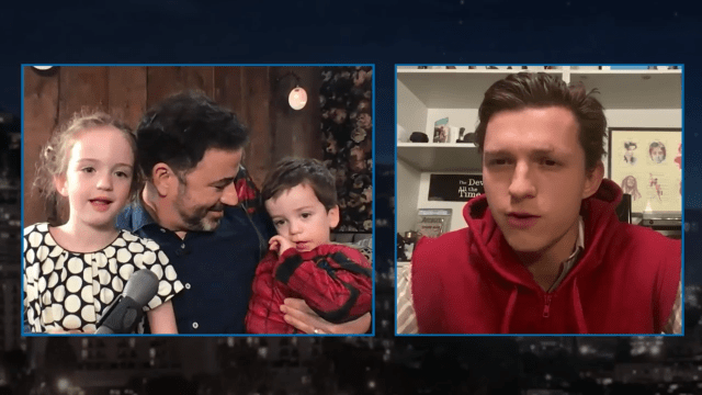 Tom Holland Dresses as Spiderman to Surprise Jimmy Kimmel’s Kids