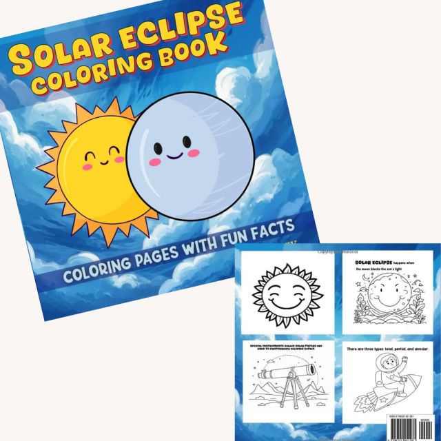 solar eclipse coloring book