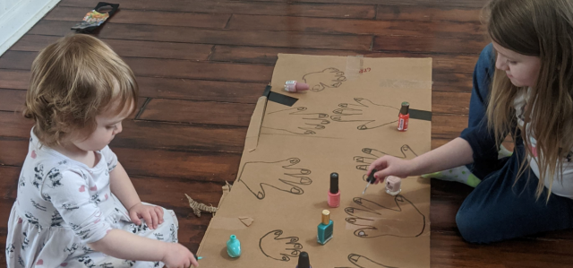 This Mom’s DIY Nail Salon Hack Is Perfect for Keeping Kids Busy