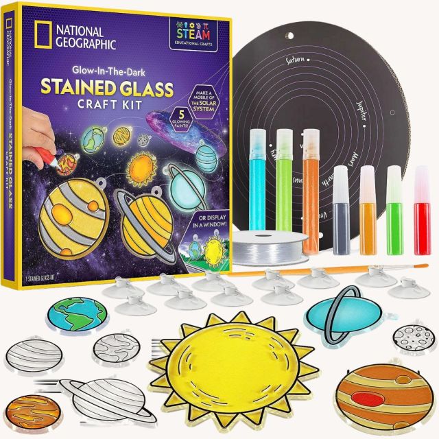 plastic stained glass making kit for kids