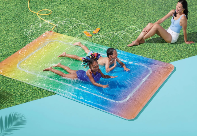 Transform Your Yard Into a Summer Wonderland with This Rainbow Splash Pad