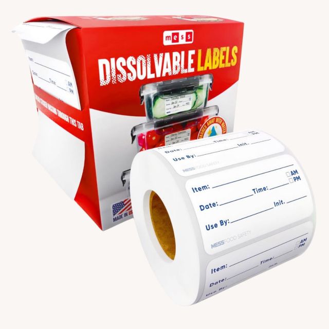 roll of dissolvable food labels