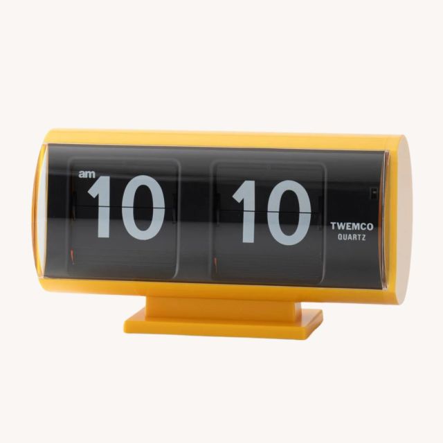 yellow flip clock