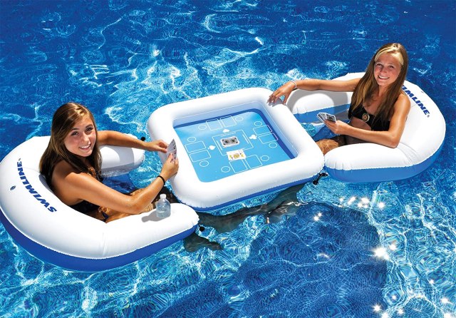 This Inflatable Lets You Play Cards––In the Pool!