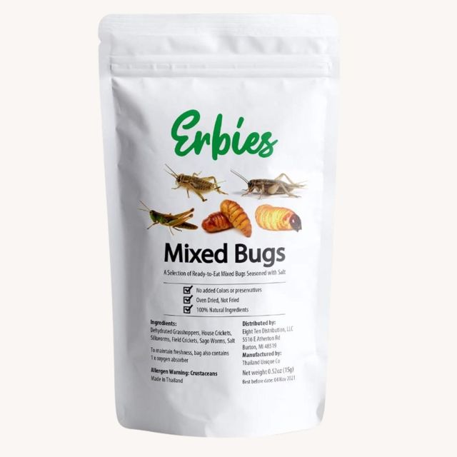 bag of mixed edible bugs