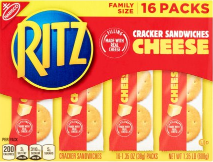 RITZ Cheese Cracker Sandwiches Voluntarily Recalled Due to Undeclared Peanut on Outer Packaging