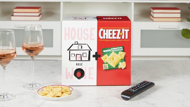 Cheez-It and Wine box