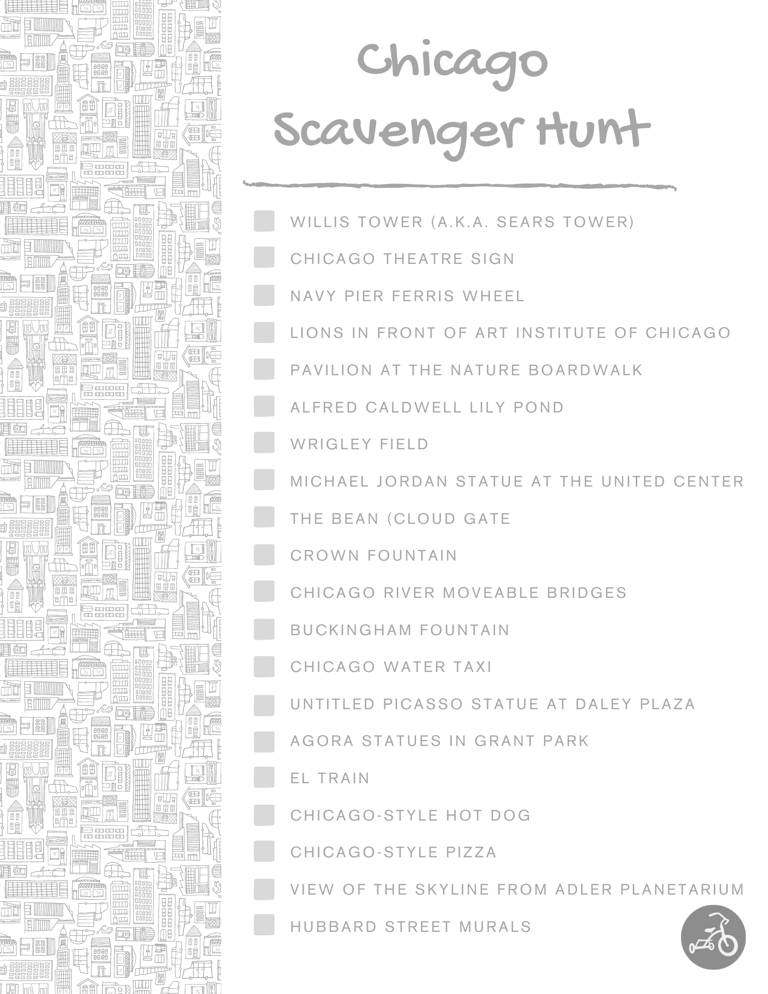 Chicago-Themed Scavenger Hunt for Kids