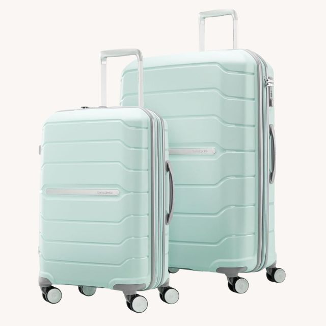 mint green suitcase set