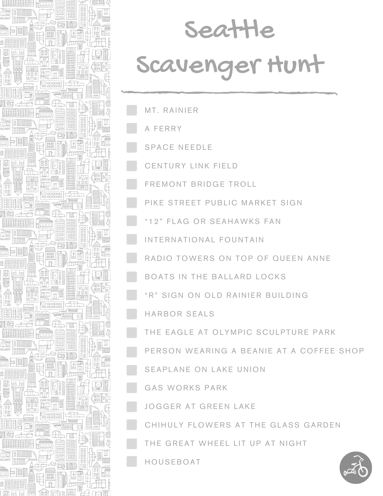 Seattle Kids Scavenger Hunt