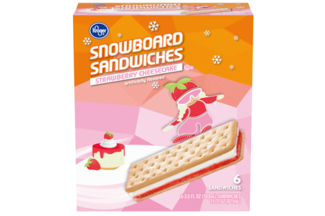 Strawberry Cheesecake Snowboard Sandwiches