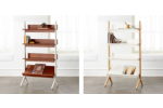 Danish White and Natural Tall Bookcases