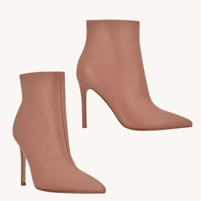 light tan heeled booties