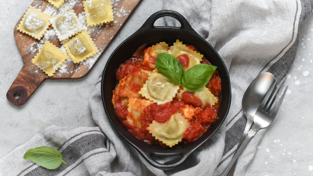 baked ravioli is a great pasta recipe for families