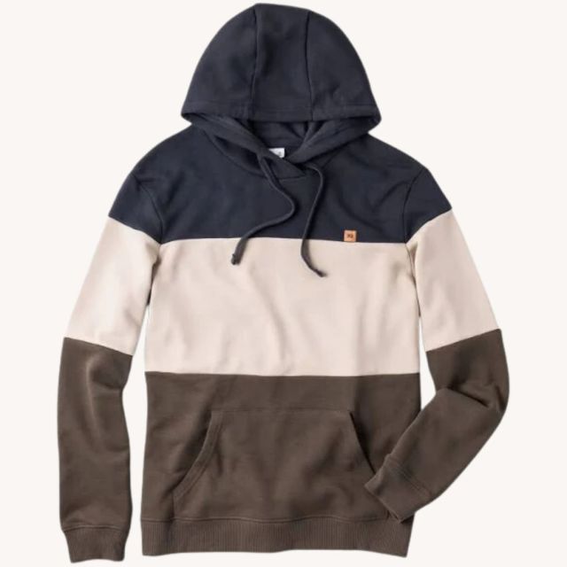 neutral colorblock hoodie for men