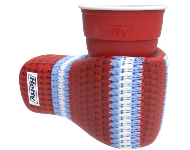 Hefty Takes the Holidays Outside With New Ugly Party Cup Parka and Koozie