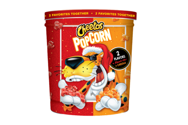 The New Cheetos Holiday Popcorn Tin Comes with Two Cheesy Flavors