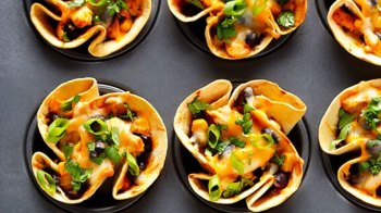 Enchilada cups are a kid friendly appetizer and a fun finger food