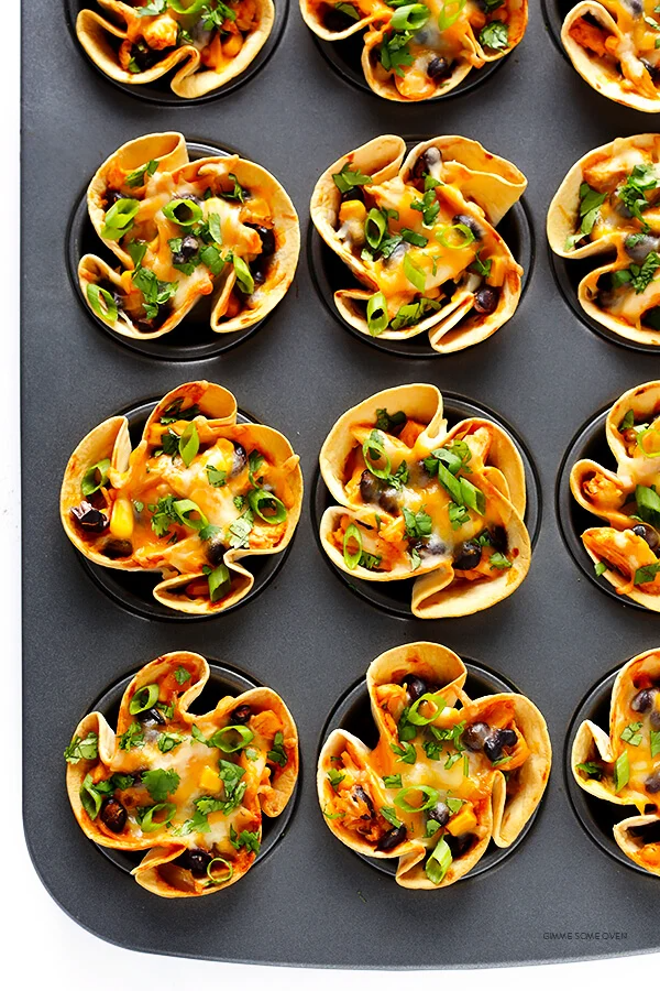 Enchilada cups are a good finger food.