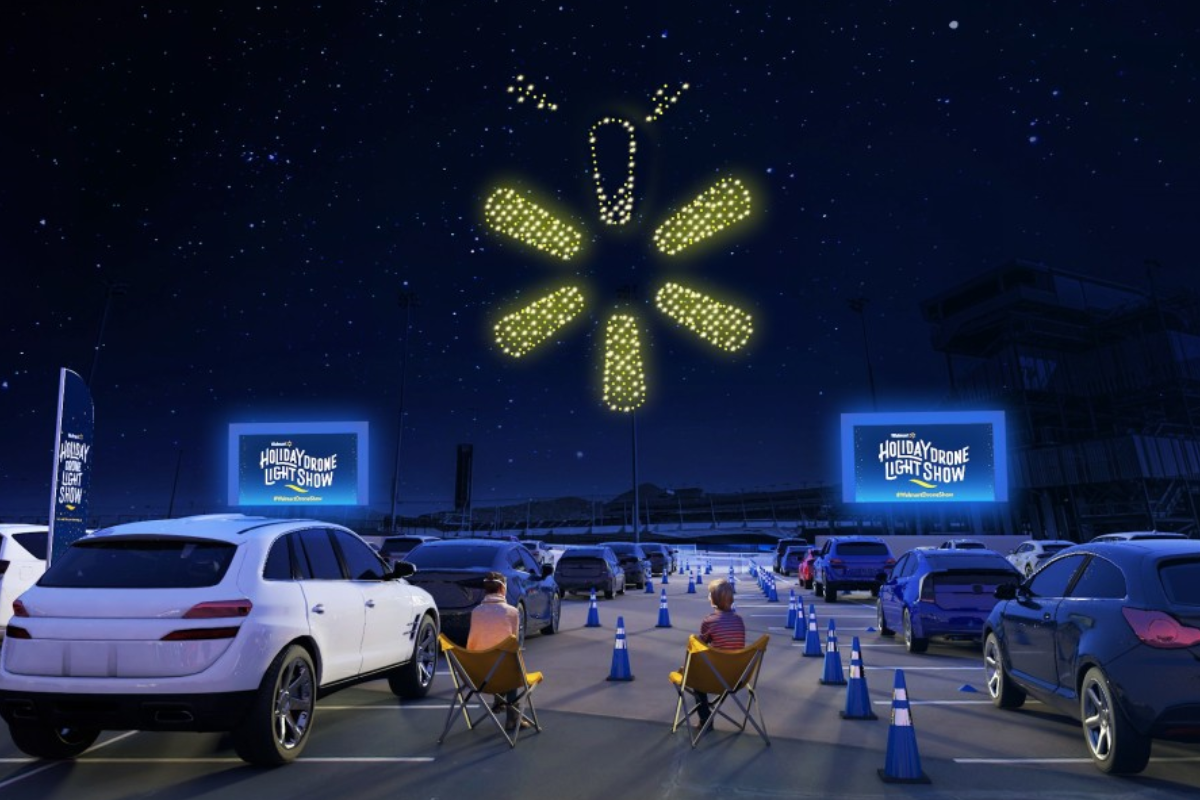 Walmart Lights Up the Sky with AllNew Holiday Drone Light Show Tinybeans