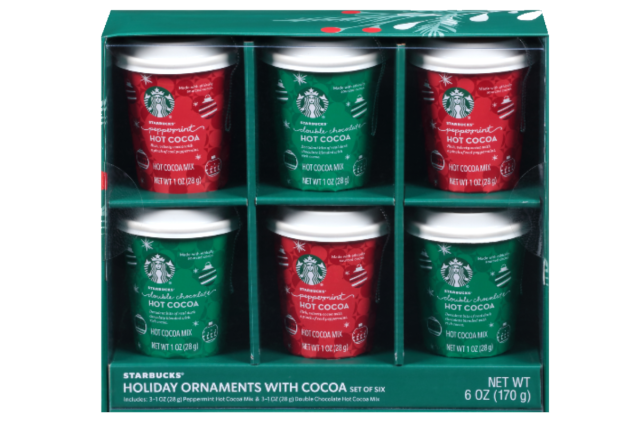 Walmart Is Selling Starbucks Christmas Ornaments That Are Filled With Hot Cocoa Mix