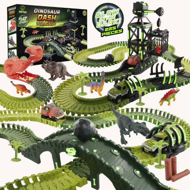 dinosaur racing play set