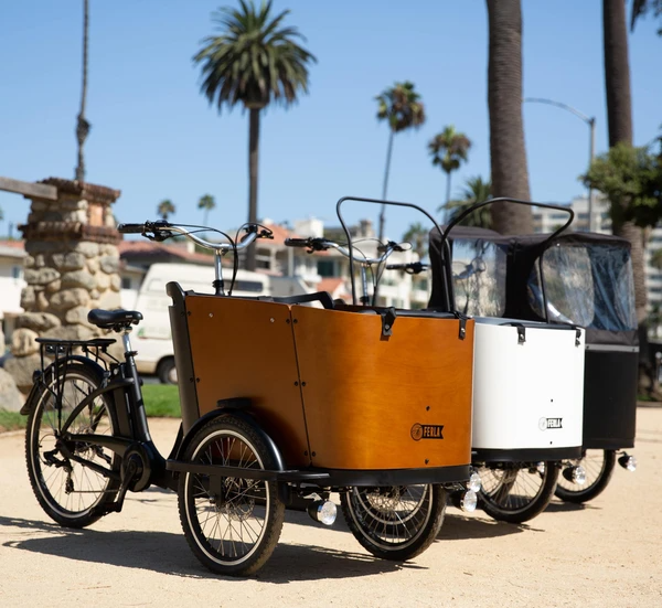 bicycle with wagon in front