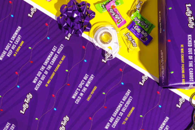 Laffy Taffy Launches Pun-Filled Wrapping Paper for the Holidays