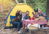 Family enjoys camping trip with best camping gear for families