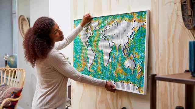 This LEGO World Art Map Lets You Document Travel Brick by Brick