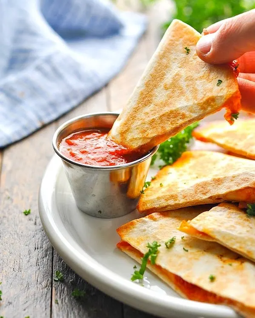 Pizzadillas are a good high protein snack for picky eaters