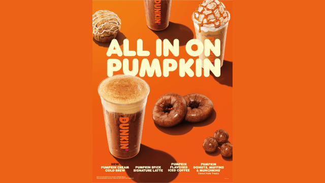 Dunkin’ Is Bringing the Pumpkin in New Fall Menu