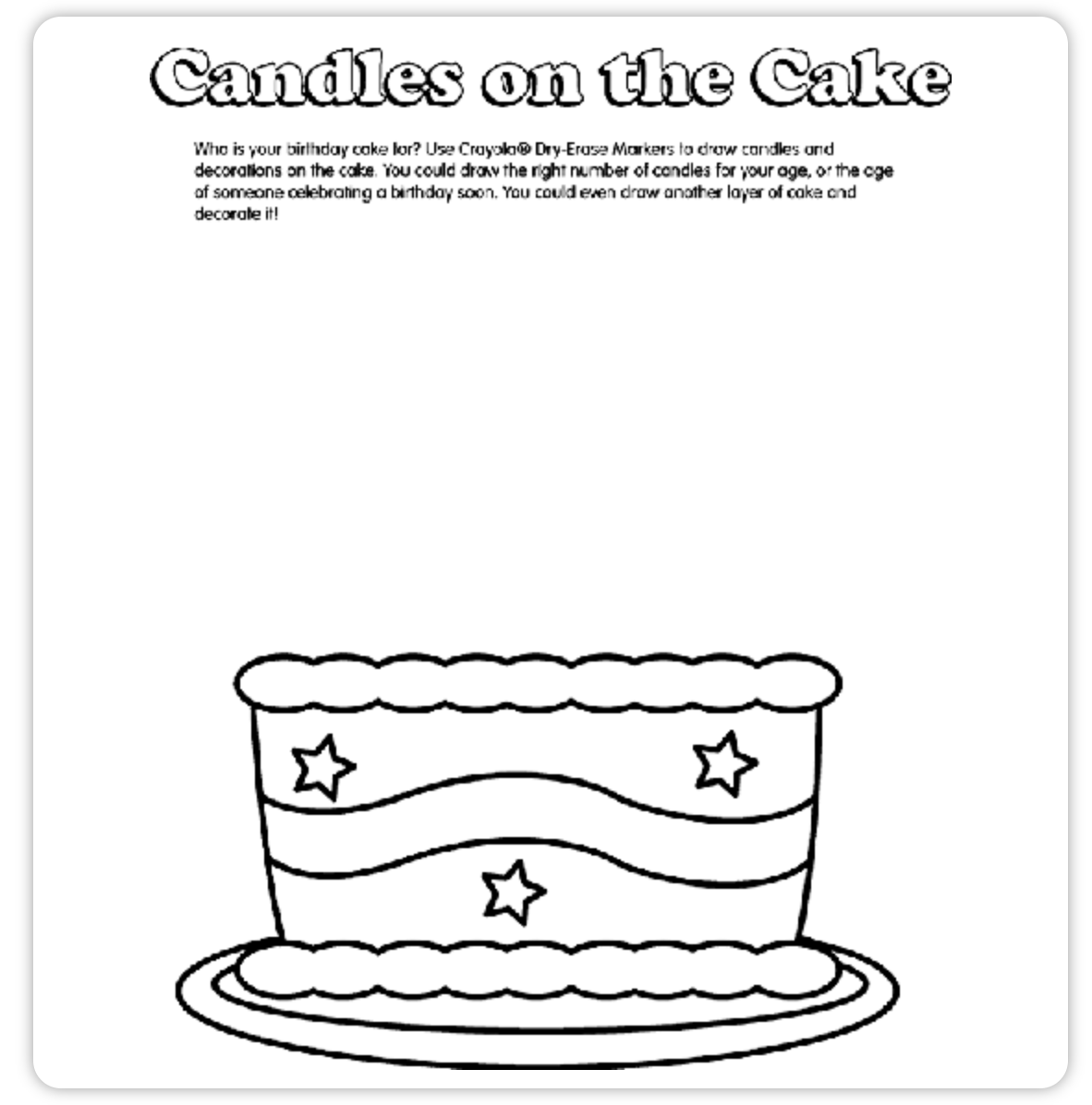 Printable Lets Make a Cake Activity Sheets. Decorate a Cake - Etsy