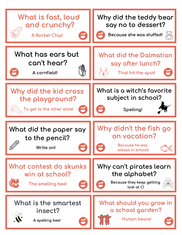 Lunchbox Jokes for Kids That Are Printable Tinybeans
