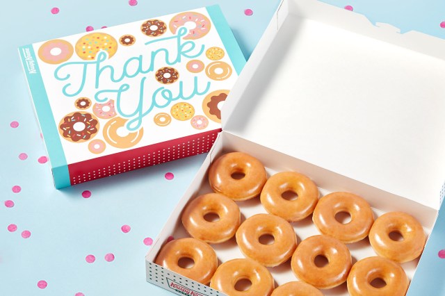 Here’s How to Say Thanks With Krispy Kreme Donuts & Get a Free Dozen, Too