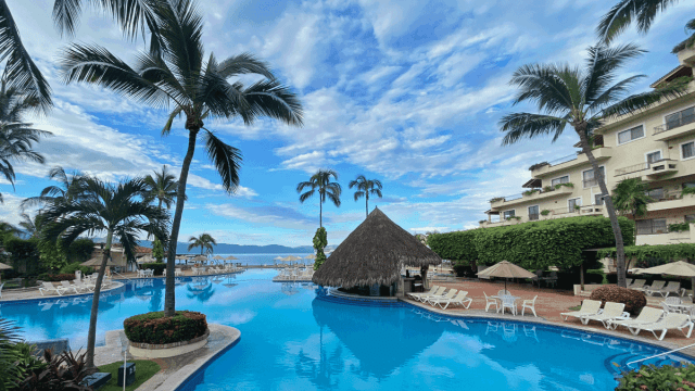 Pool at Velas Vallarta all-inclusive for families in Mexico