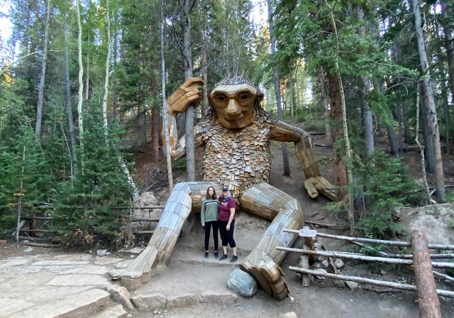a picture of Isak Heartstone, the troll, one of the best things to do in Breckenridge with kids