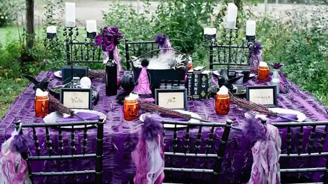 A witch-themed birthday party is the perfect fall birthday party idea