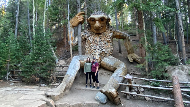 a picture of Isak Heartstone, the troll, one of the best things to do in Breckenridge with kids