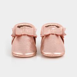 cute shoes for your babys first steps freshly picked rose gold mocs