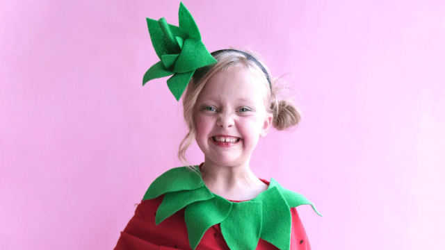 last minute halloween costume - a strawberry