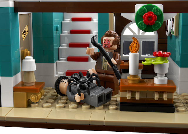 A product shot of the Lego Home Alone house