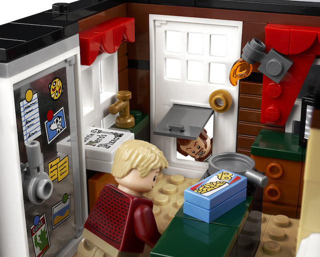 A product shot of the Lego Home Alone house