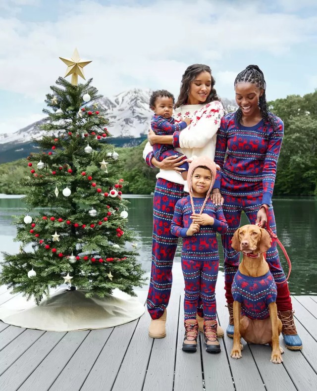 NWT Gymboree Christmas Girls Gymmies Santa Reindeer Pajama Set
