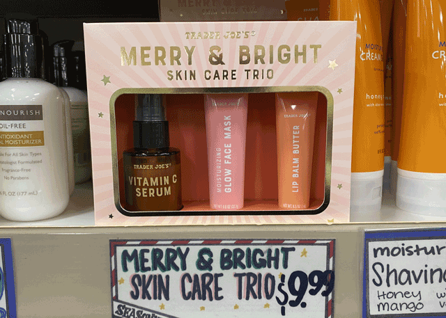 Trader Joe's gifts: Merry & Bright Skin Care Trio