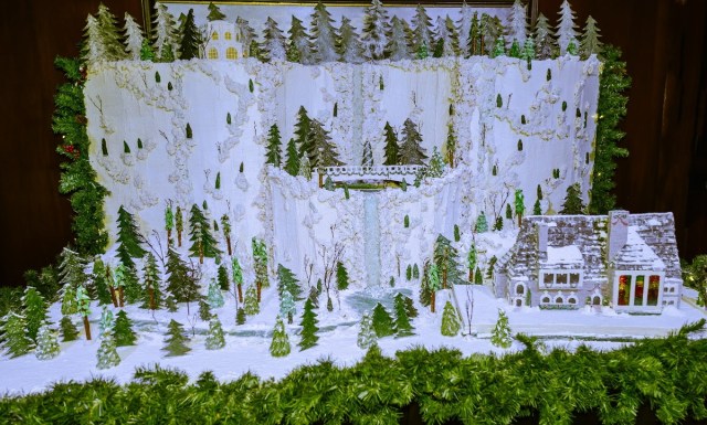 The gingerbread display at Benson Hotel is something to do on Christmas Day in Portland