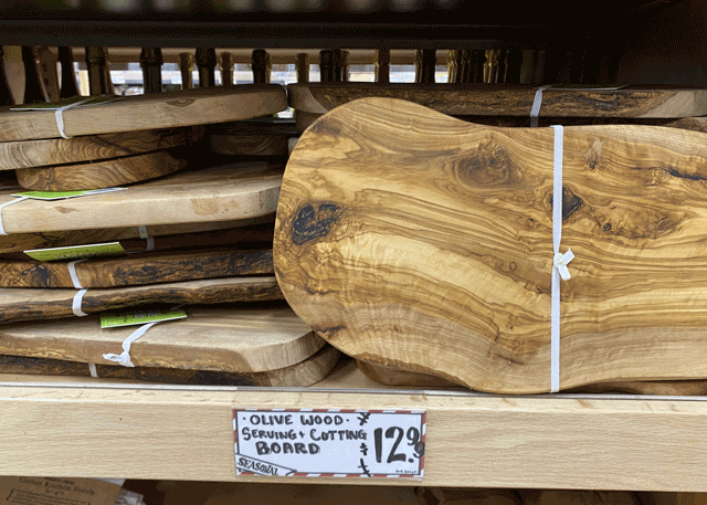Trader Joe's gifts: Olive Wood Cutting Boards
