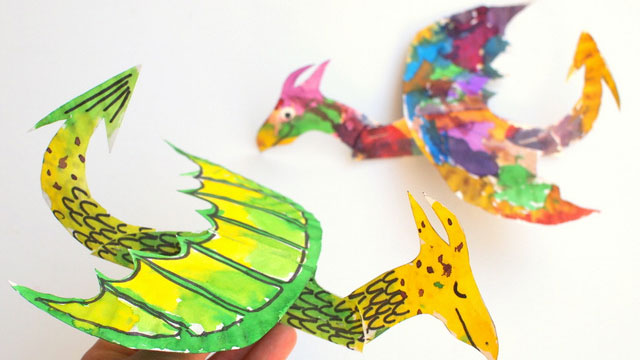 a picture of a paper plate dragon craft
