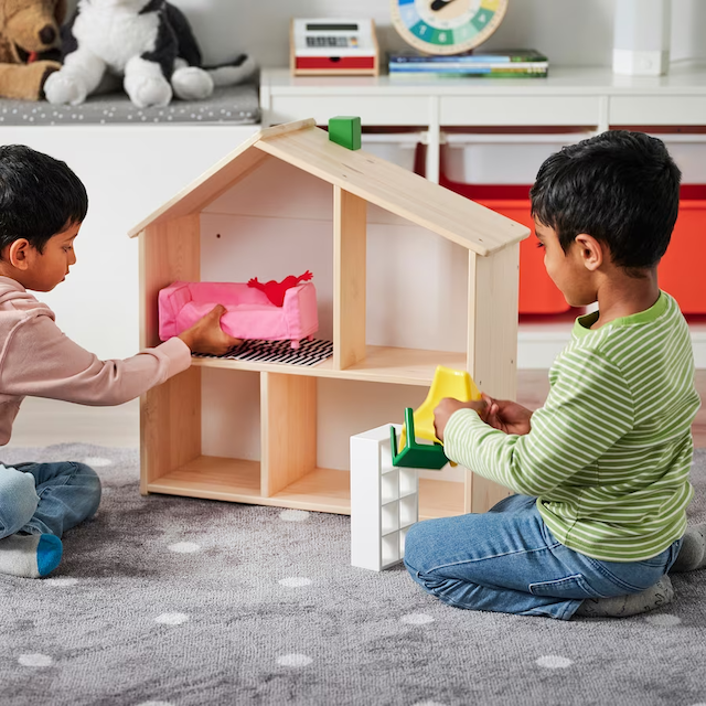 This wall shelf dollhouse is one of the best IKEA products for kids